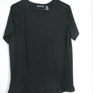 * Any Body Black Blouse Medium New NWOT Textured Crepe Feel Top